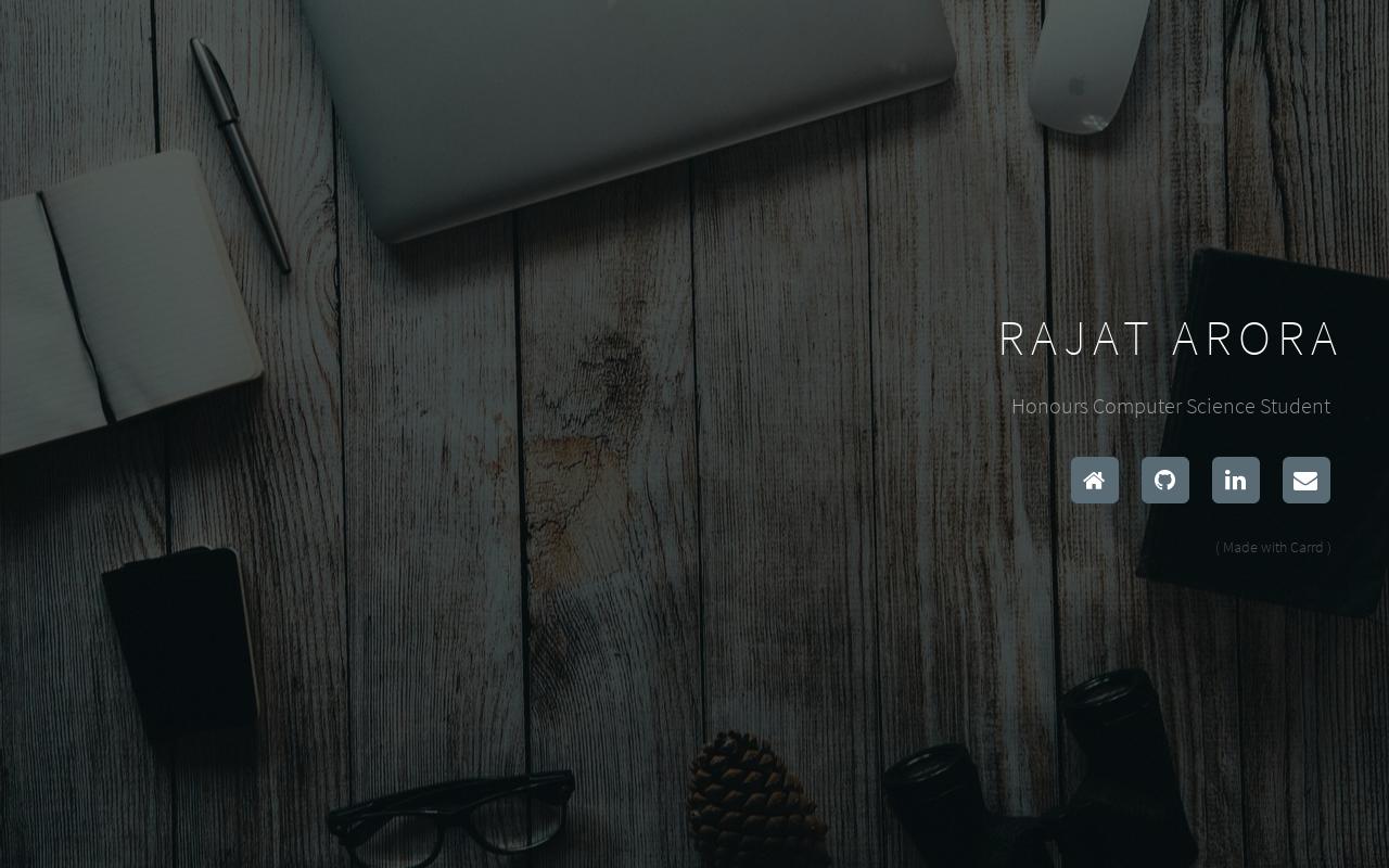 Carrd profile picture for @rajat